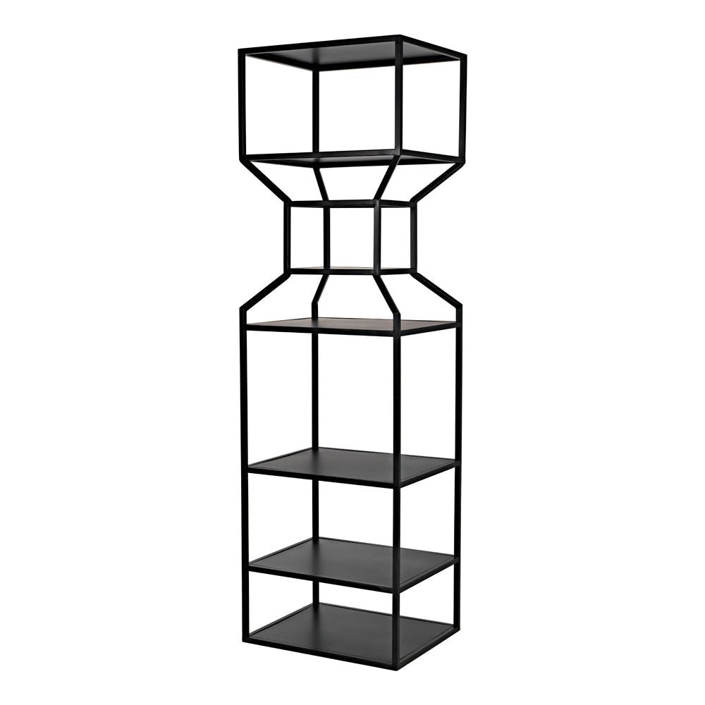 Downtown A Bookcase, Black Metal by NOIR