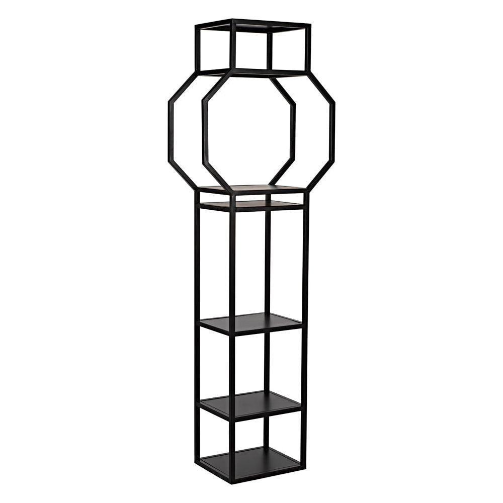 Downtown B Bookcase, Black Metal by NOIR