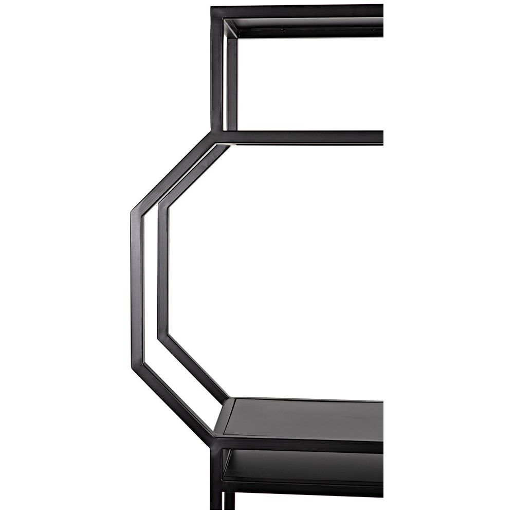 Downtown B Bookcase, Black Metal by NOIR