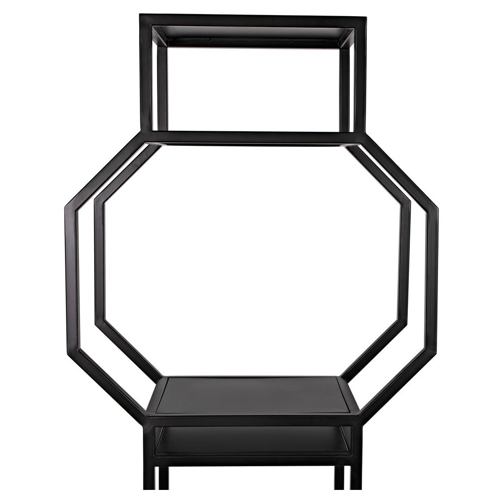 Downtown B Bookcase, Black Metal by NOIR