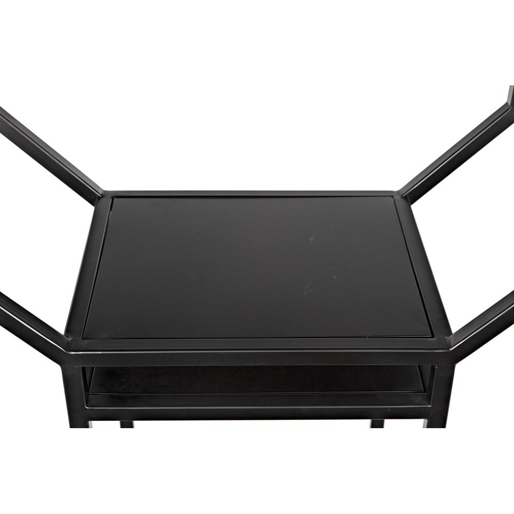 Downtown B Bookcase, Black Metal by NOIR