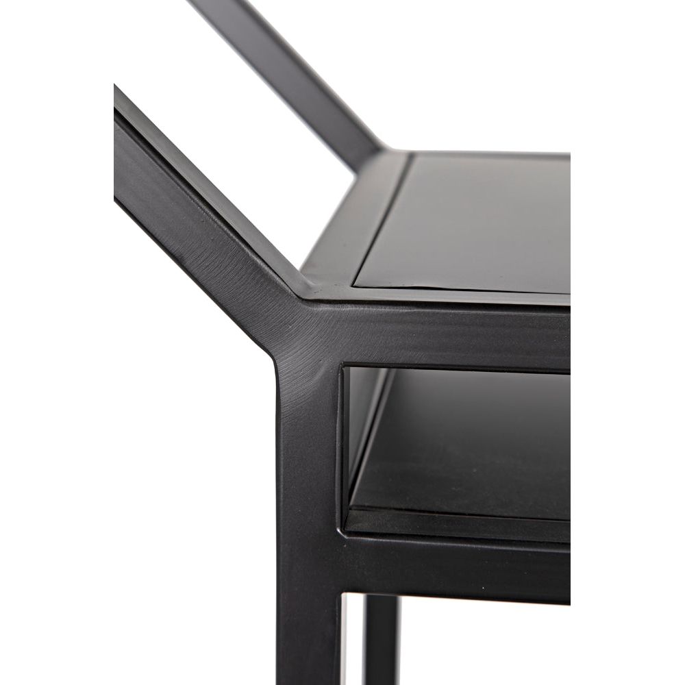 Downtown B Bookcase, Black Metal by NOIR
