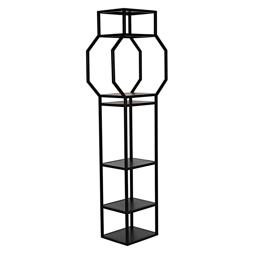 Downtown B Bookcase, Black Metal by NOIR