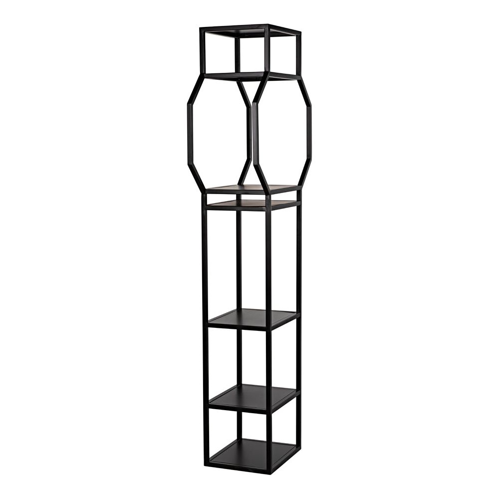 Downtown B Bookcase, Black Metal by NOIR
