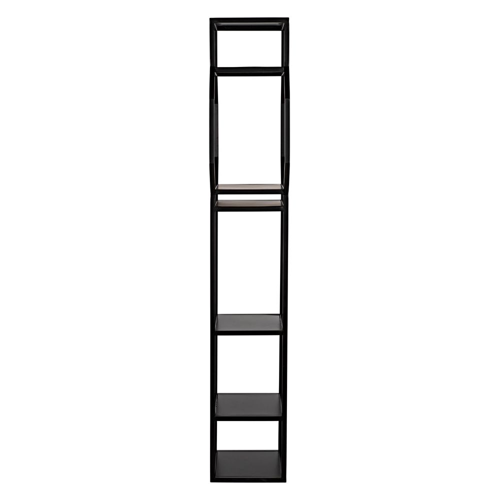 Downtown B Bookcase, Black Metal by NOIR