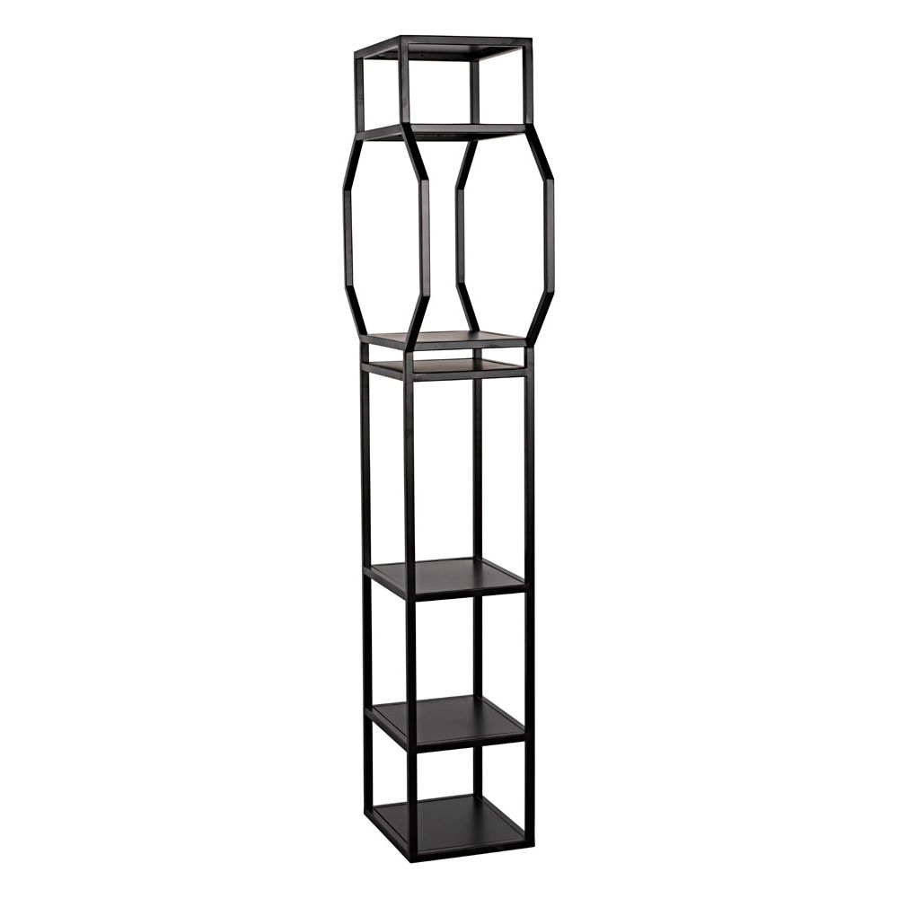 Downtown B Bookcase, Black Metal by NOIR