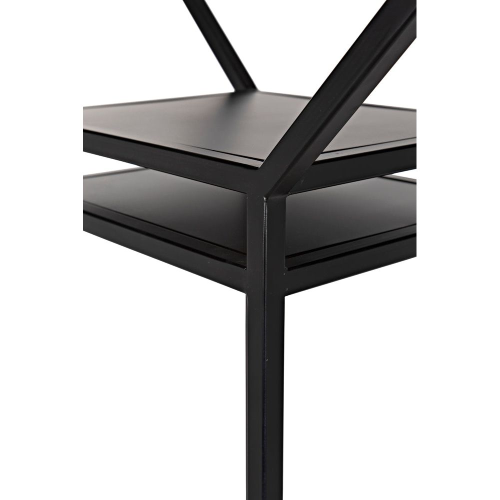 Downtown B Bookcase, Black Metal by NOIR