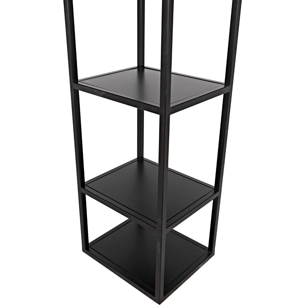 Downtown B Bookcase, Black Metal by NOIR