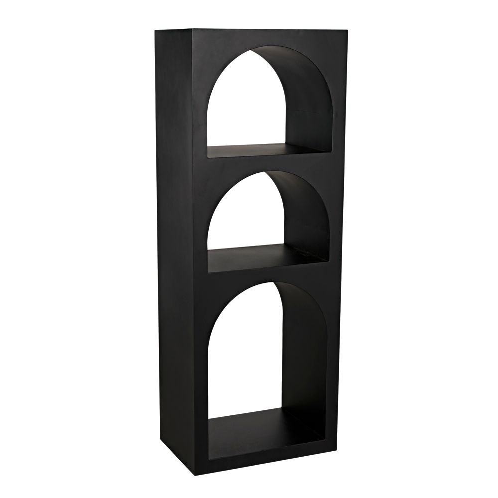 Aqueduct Bookcase, A, Black Metal by NOIR