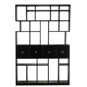 Grobius Bookcase, Hand Rubbed Black by NOIR