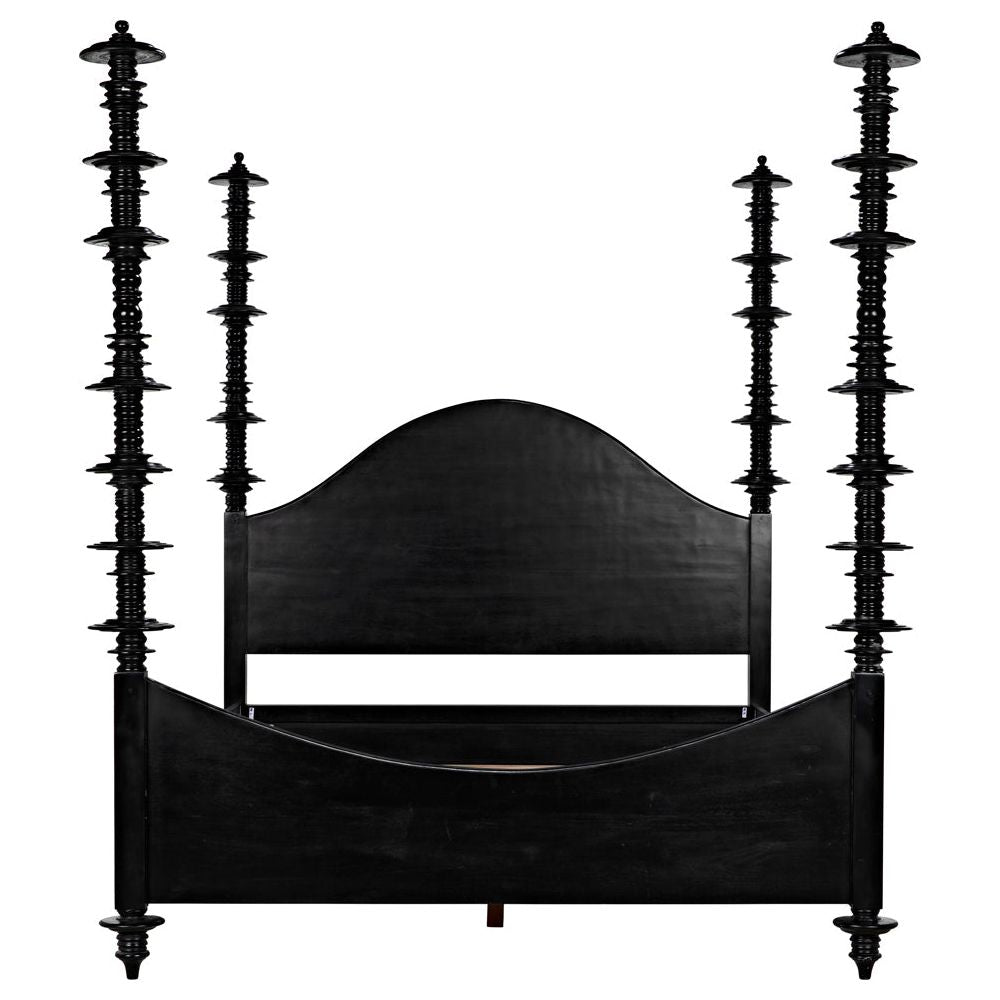 Ferret Bed, Cal-King, Hand Rubbed Black by NOIR