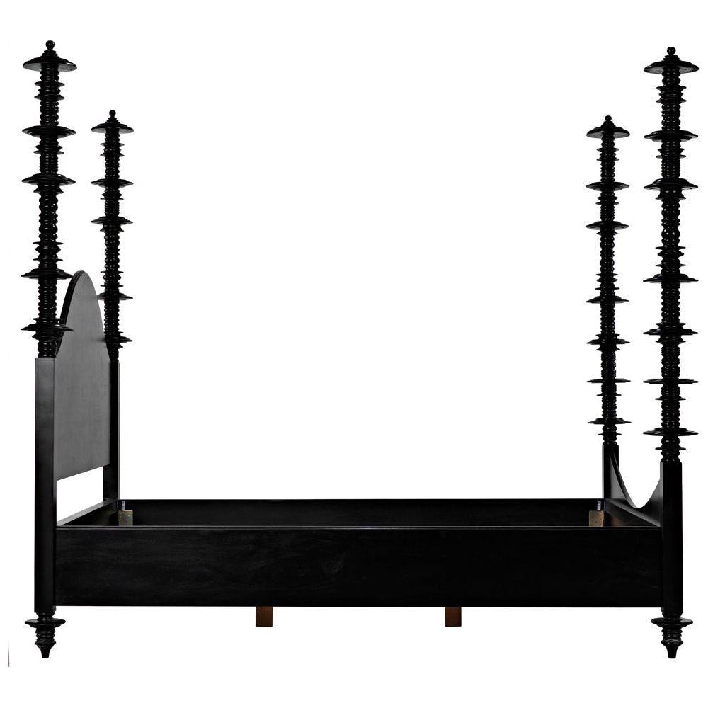 Ferret Bed, Cal-King, Hand Rubbed Black by NOIR