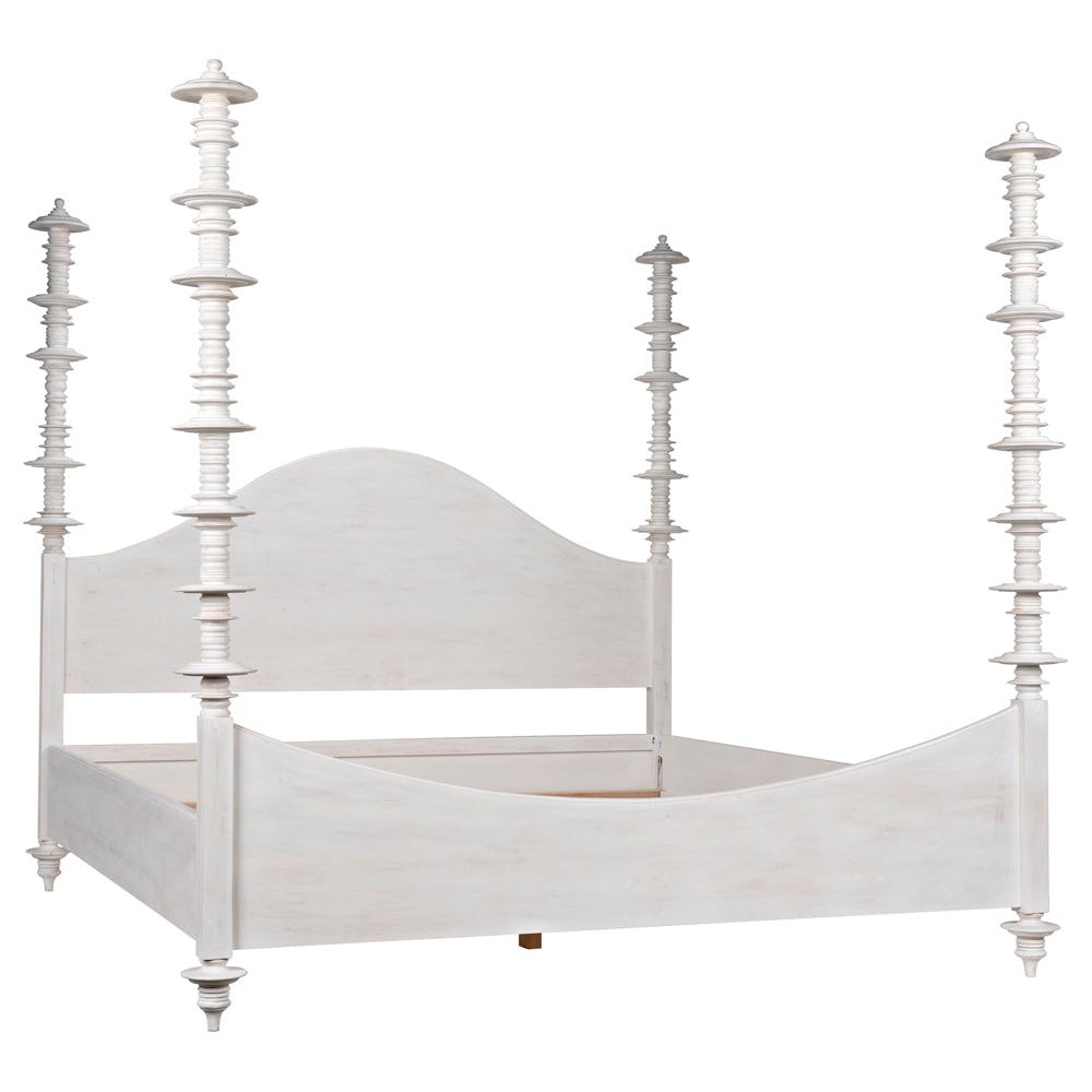 Ferret Bed, Eastern King, White Wash by NOIR