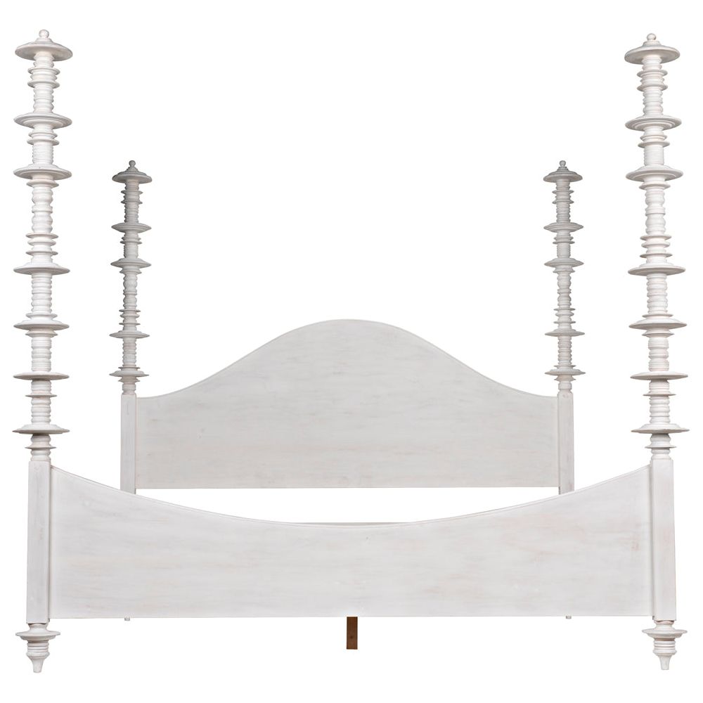 Ferret Bed, Eastern King, White Wash by NOIR