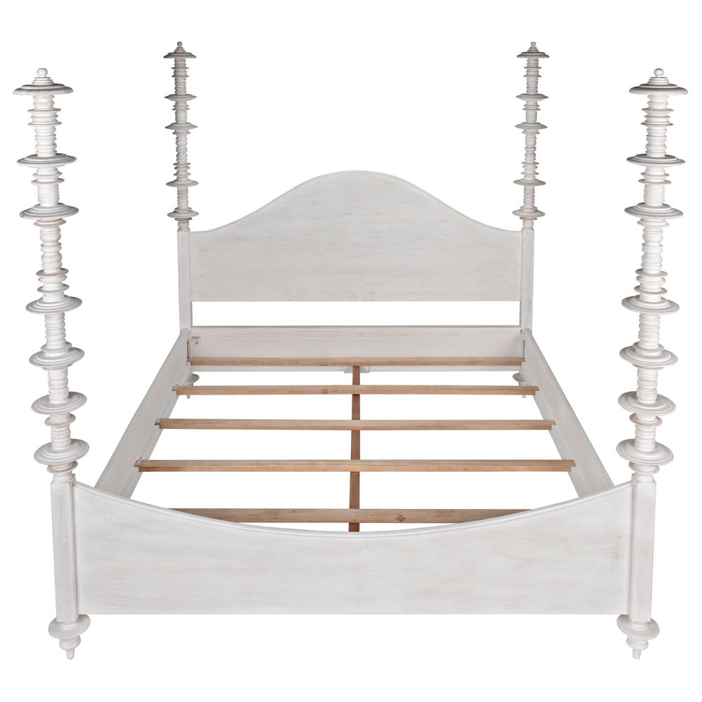 Ferret Bed, Eastern King, White Wash by NOIR