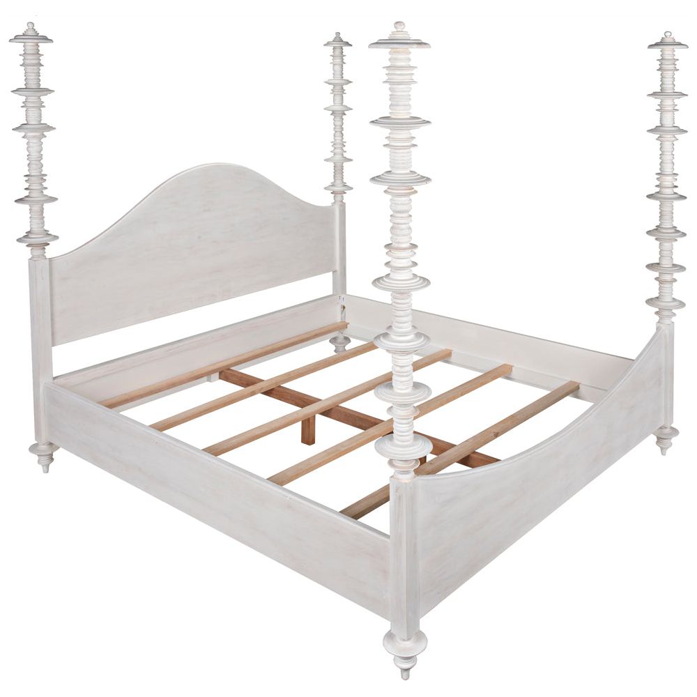 Ferret Bed, Eastern King, White Wash by NOIR