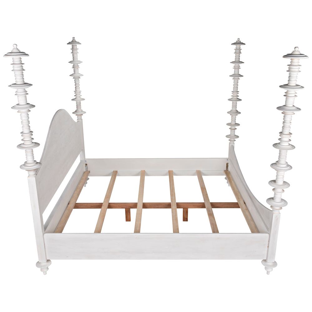 Ferret Bed, Eastern King, White Wash by NOIR