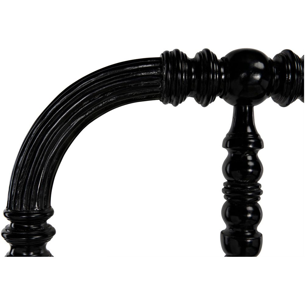 Bachelor Bed, Eastern King, Hand Rubbed Black by NOIR