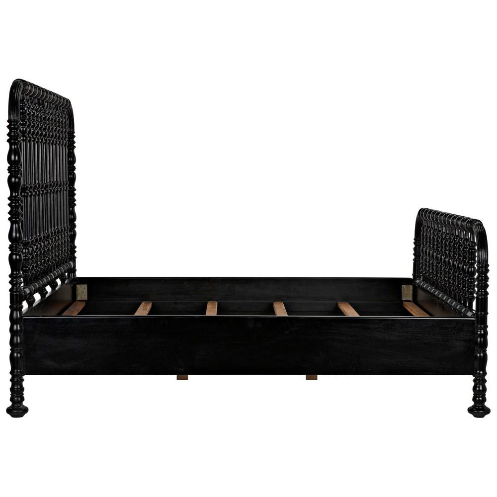 Bachelor Bed, Eastern King, Hand Rubbed Black by NOIR