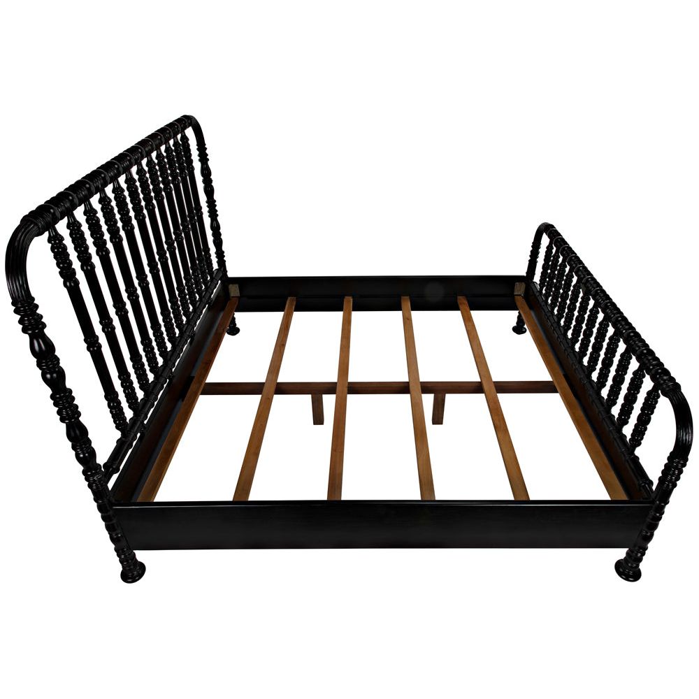 Bachelor Bed, Eastern King, Hand Rubbed Black by NOIR
