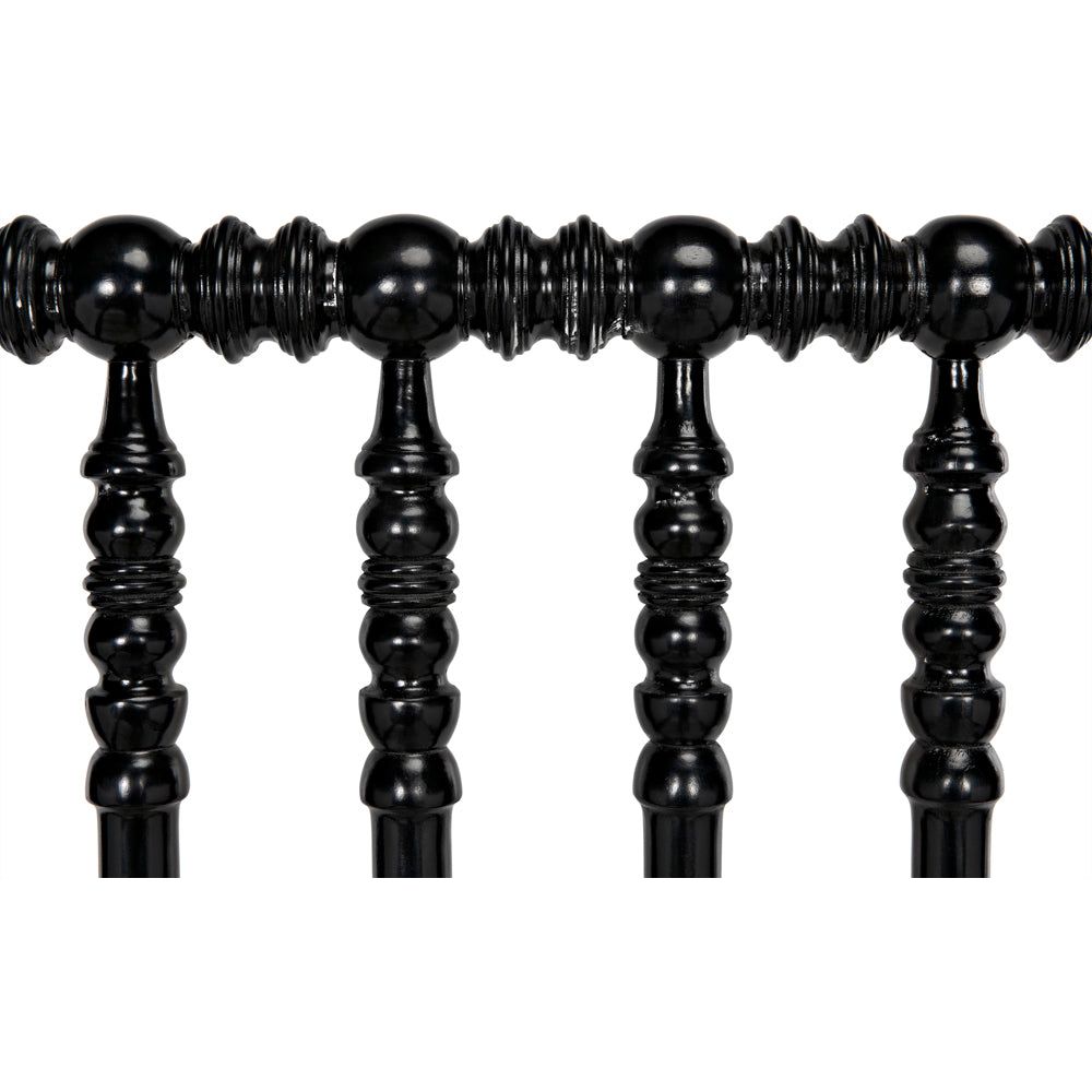 Bachelor Bed, Eastern King, Hand Rubbed Black by NOIR