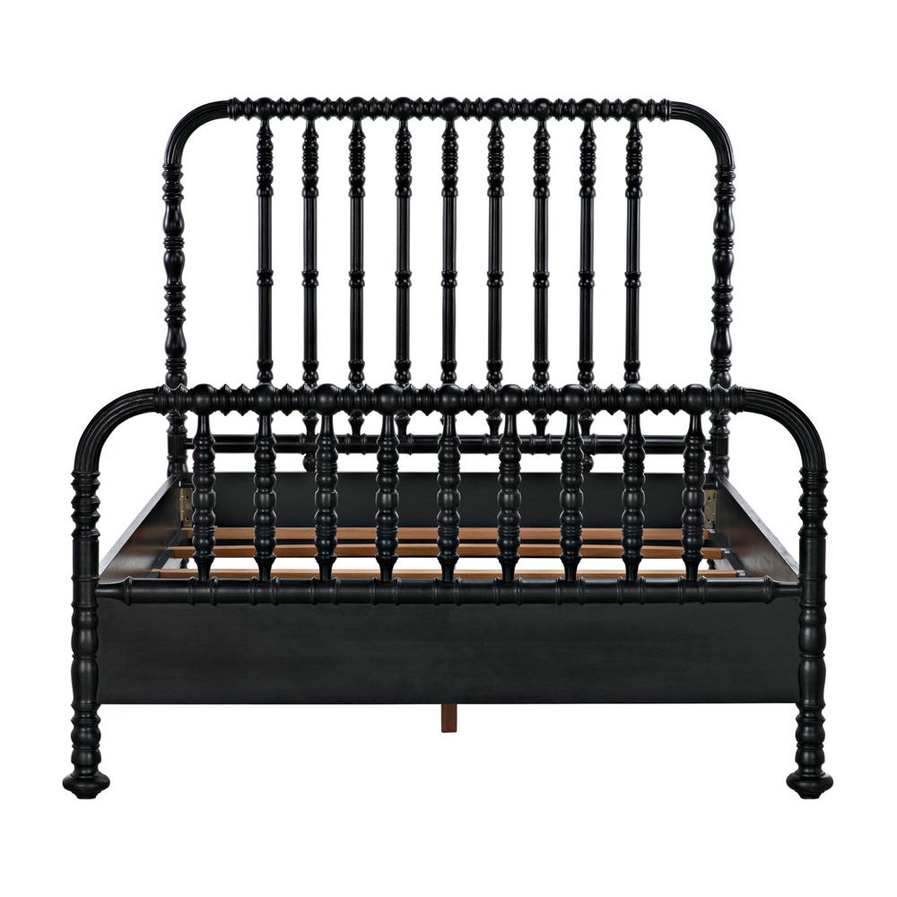 Bachelor Bed, Queen, Hand Rubbed Black by NOIR