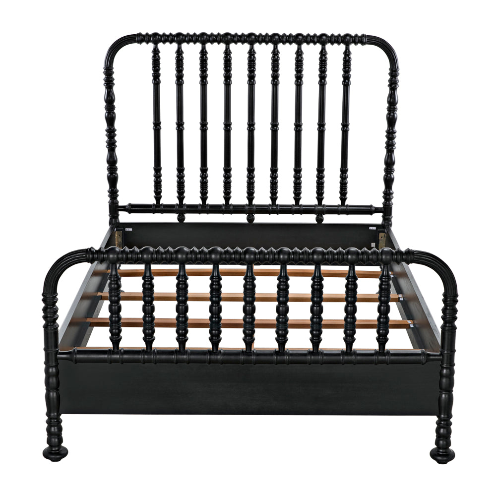 Bachelor Bed, Queen, Hand Rubbed Black by NOIR