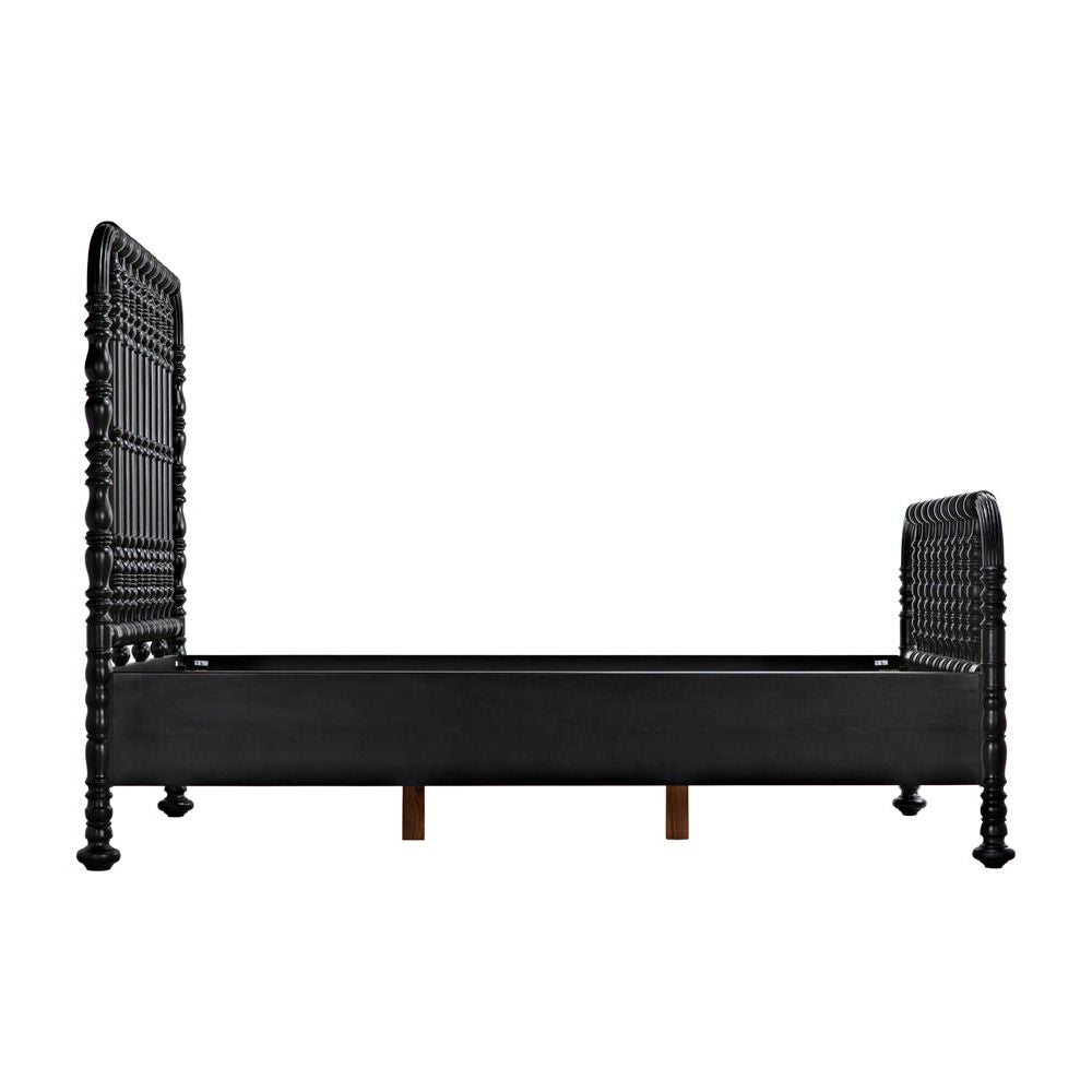 Bachelor Bed, Queen, Hand Rubbed Black by NOIR