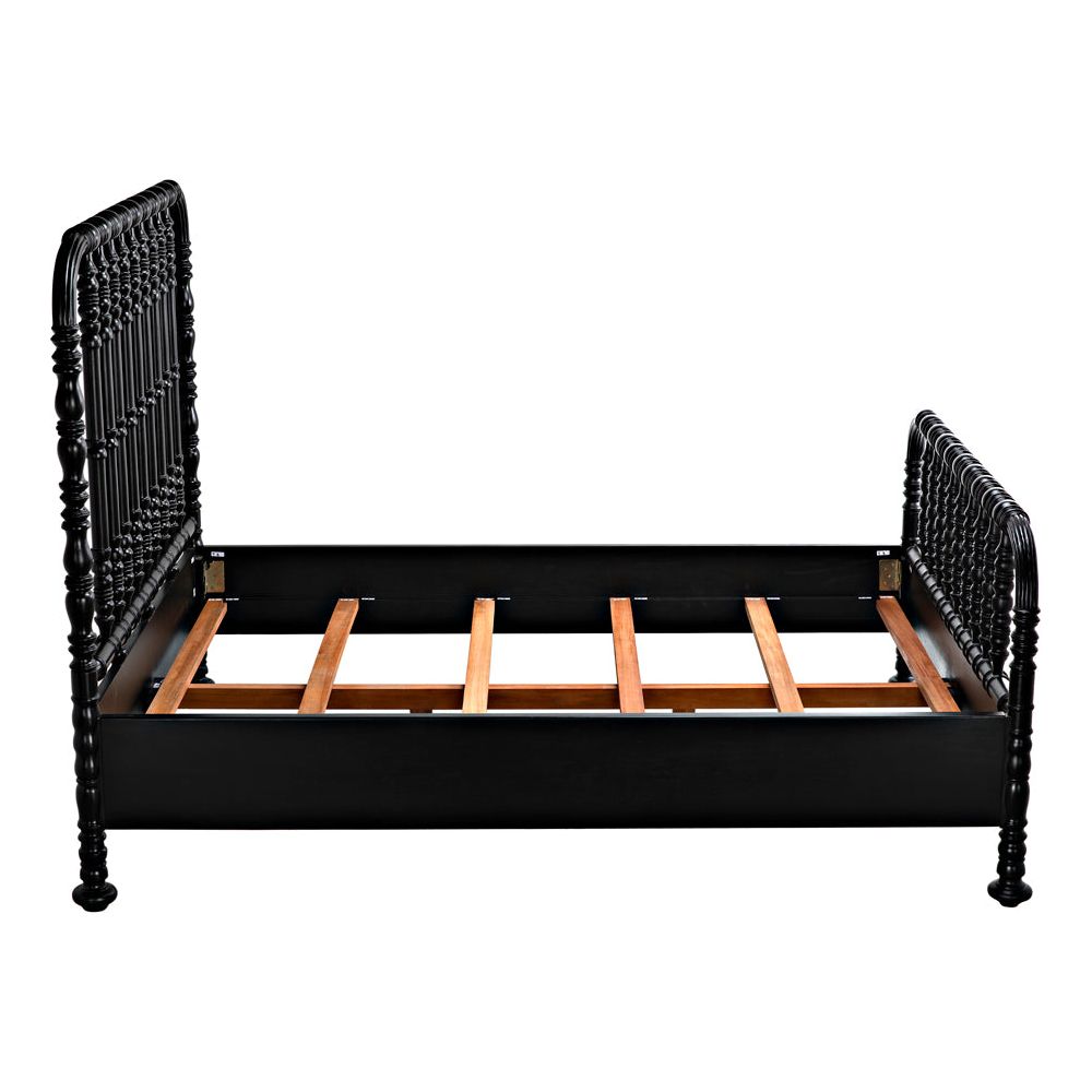 Bachelor Bed, Queen, Hand Rubbed Black by NOIR