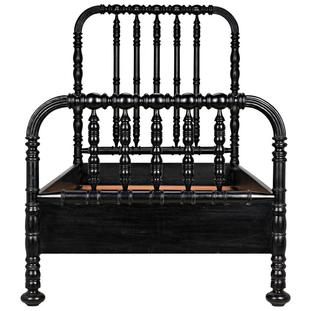 Bachelor Bed, Twin, Hand Rubbed Black by NOIR
