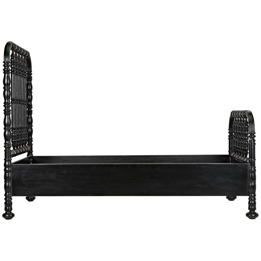 Bachelor Bed, Twin, Hand Rubbed Black by NOIR