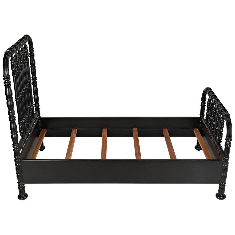 Bachelor Bed, Twin, Hand Rubbed Black by NOIR