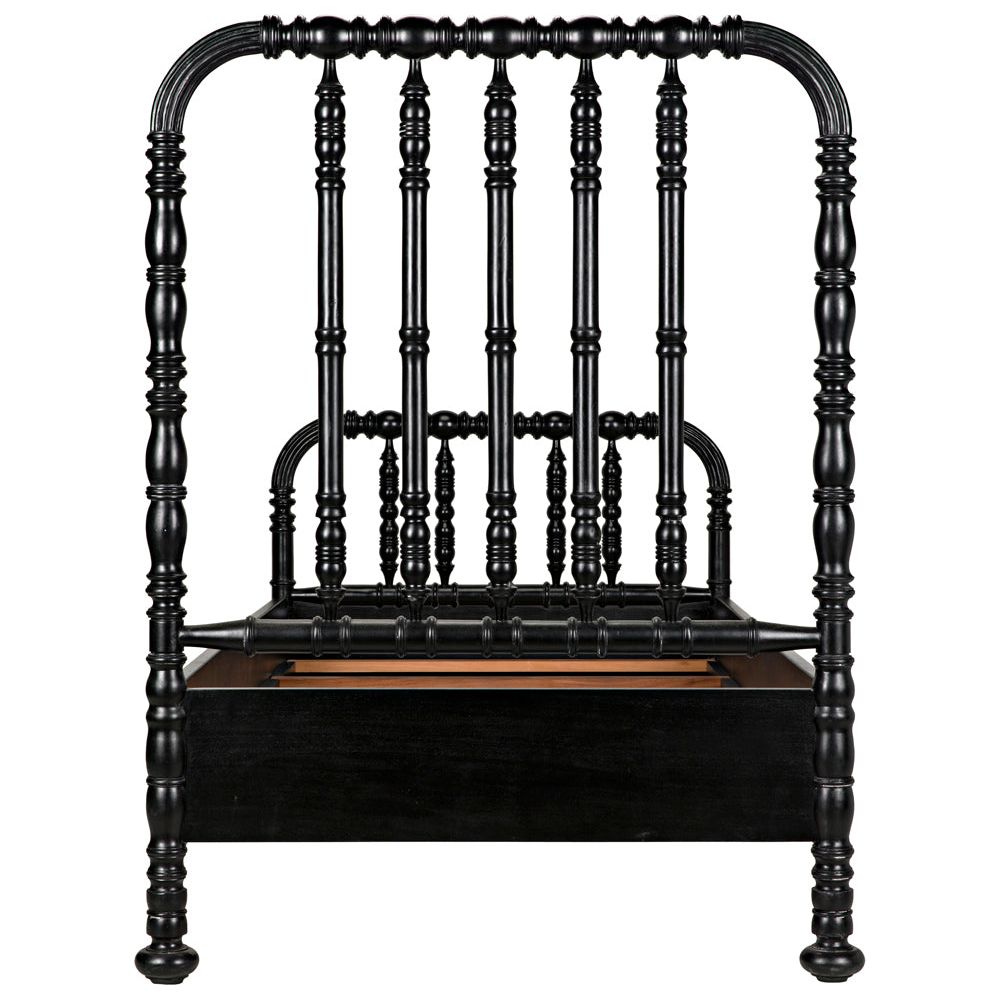Bachelor Bed, Twin, Hand Rubbed Black by NOIR