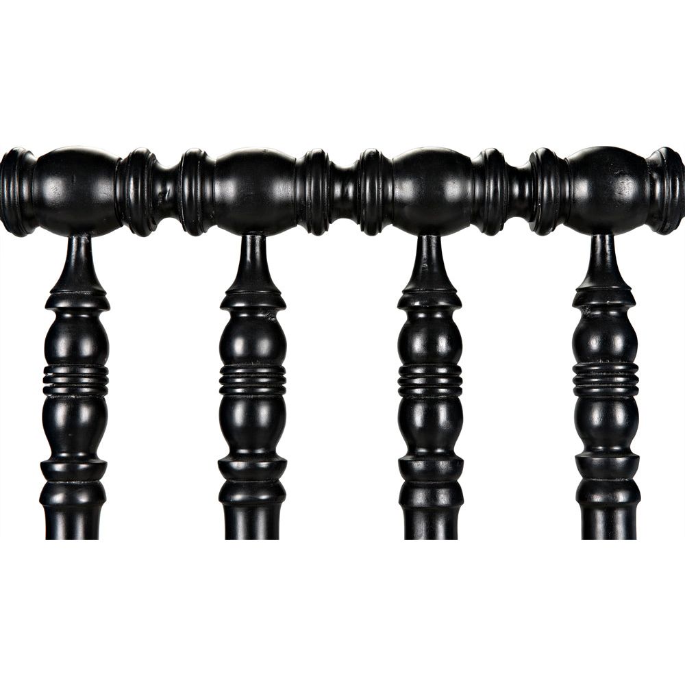 Bachelor Bed, Twin, Hand Rubbed Black by NOIR