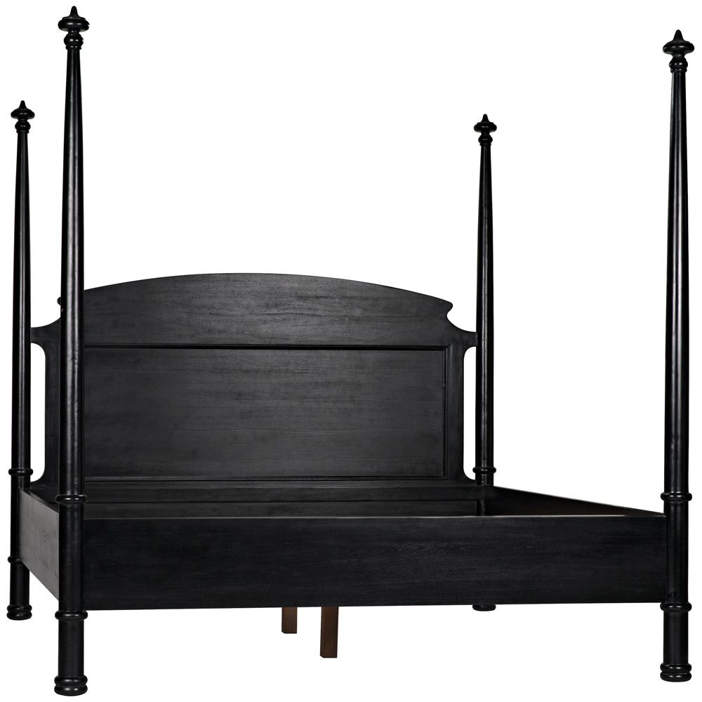 New Douglas Bed, Eastern King, Hand Rubbed Black by NOIR