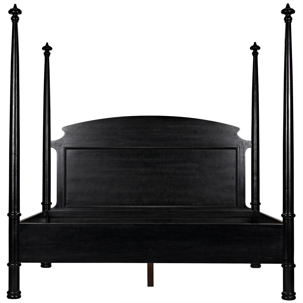 New Douglas Bed, Eastern King, Hand Rubbed Black by NOIR