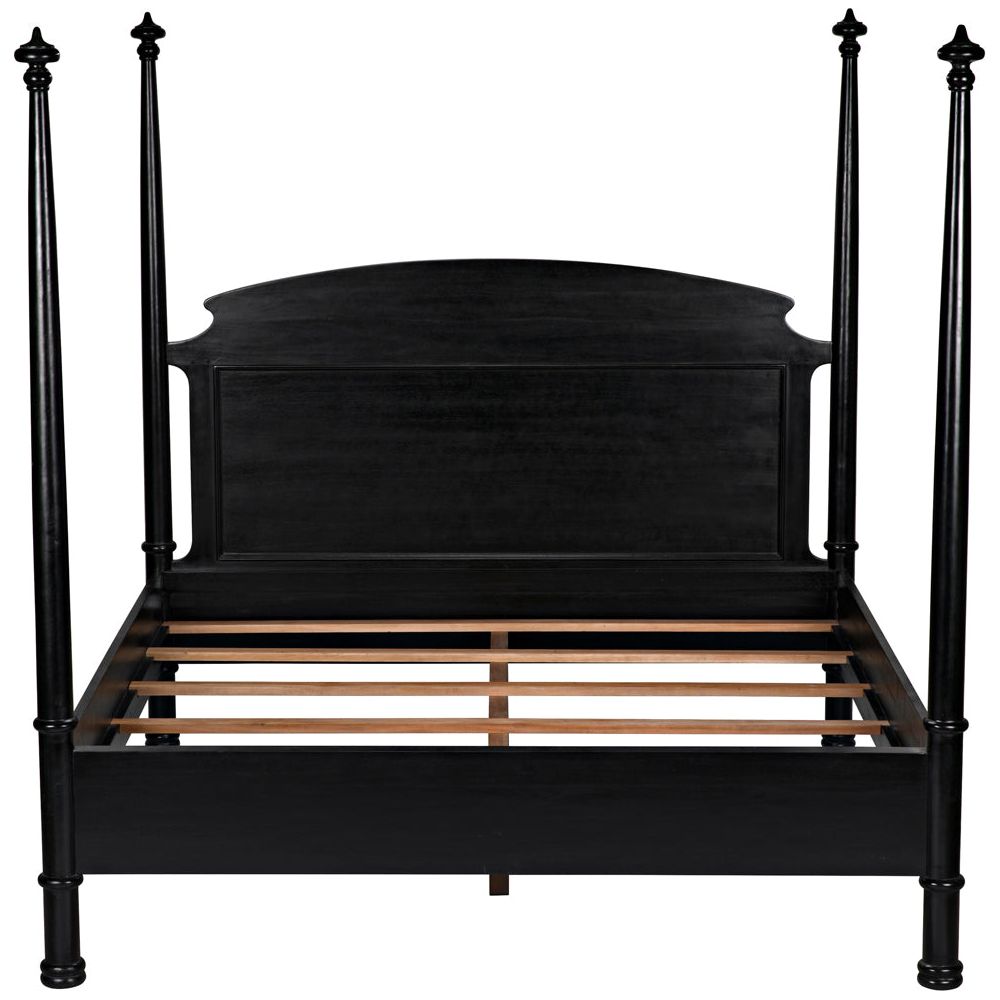 New Douglas Bed, Eastern King, Hand Rubbed Black by NOIR