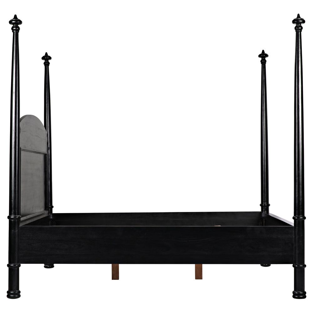 New Douglas Bed, Eastern King, Hand Rubbed Black by NOIR