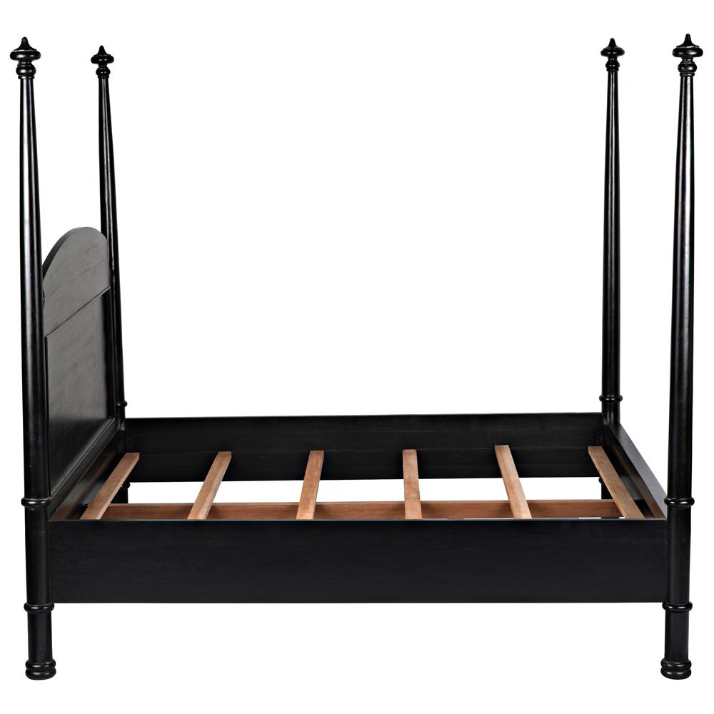 New Douglas Bed, Eastern King, Hand Rubbed Black by NOIR