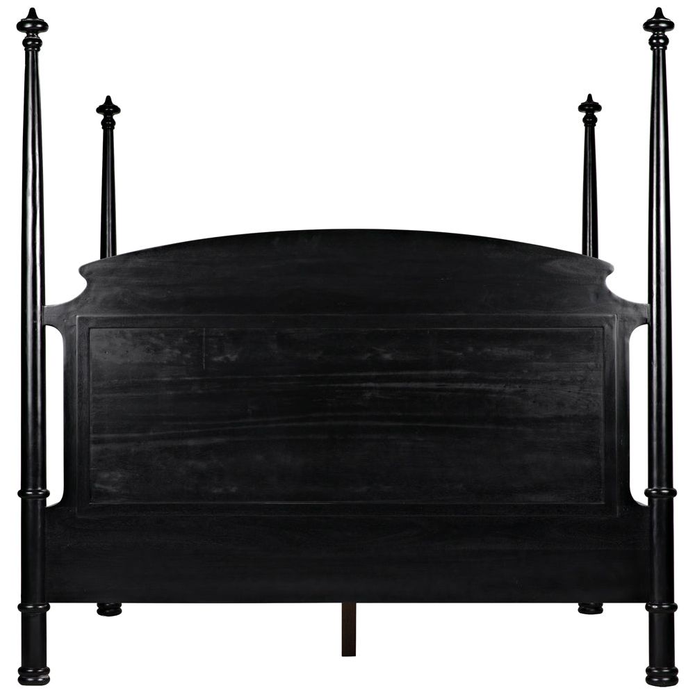 New Douglas Bed, Eastern King, Hand Rubbed Black by NOIR