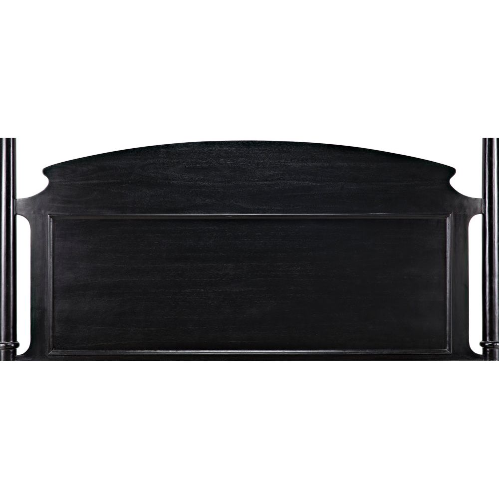 New Douglas Bed, Eastern King, Hand Rubbed Black by NOIR