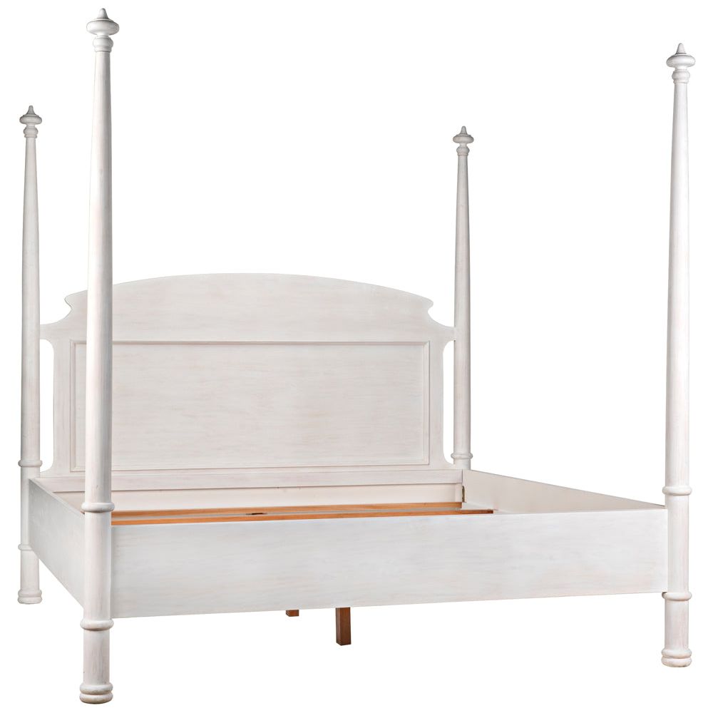 New Douglas Bed, Eastern King, White Wash by NOIR