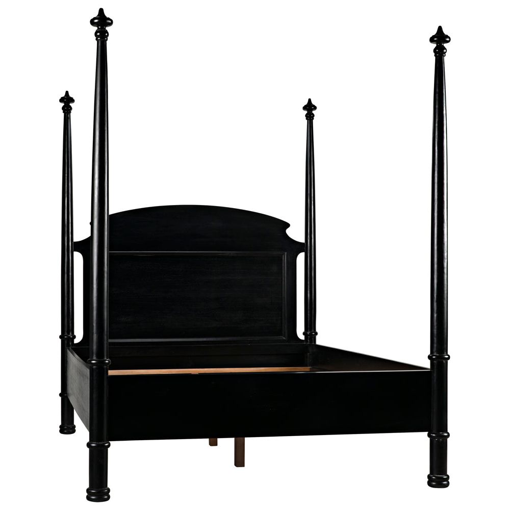 New Douglas Bed, Queen, Hand Rubbed Black by NOIR