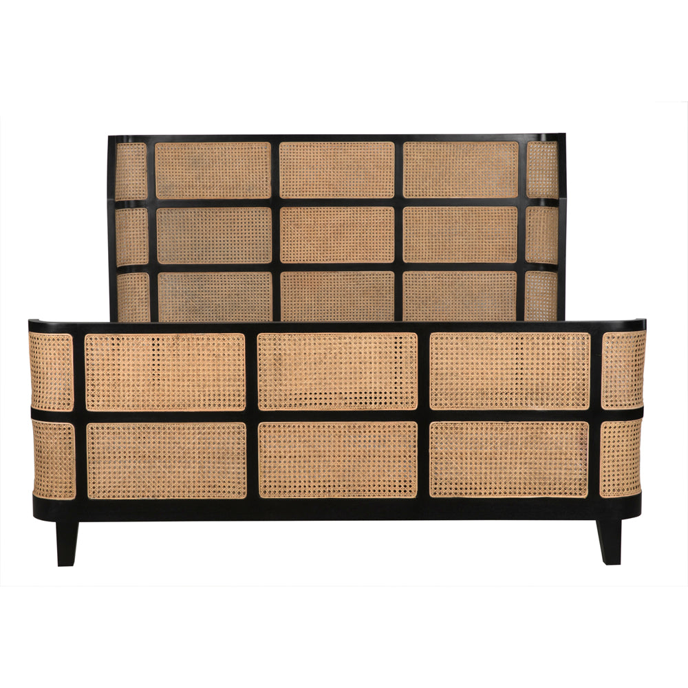 Porto Bed, Eastern King, Hand Rubbed Black by NOIR