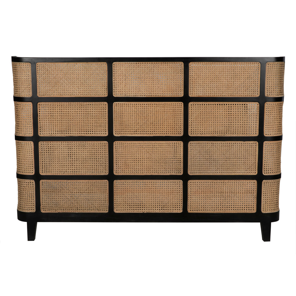 Porto Bed, Eastern King, Hand Rubbed Black by NOIR