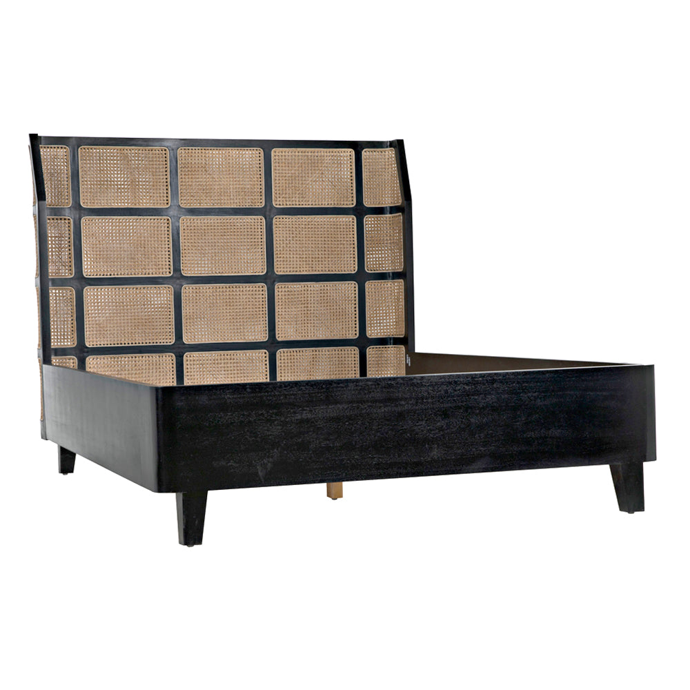 Porto Bed A with Headboard And Frame, Queen by NOIR