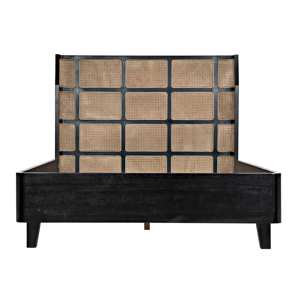 Porto Bed A with Headboard And Frame, Queen by NOIR
