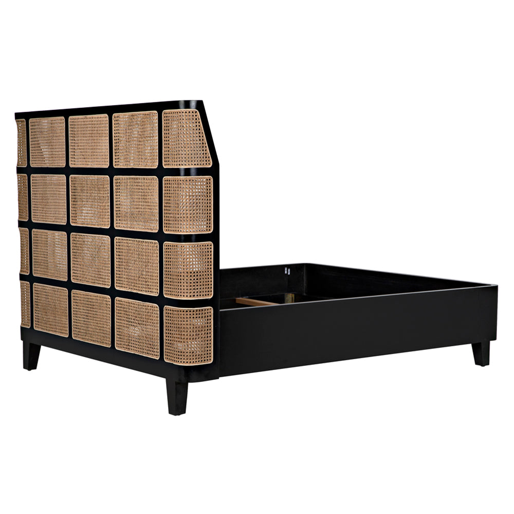 Porto Bed A with Headboard And Frame, Queen by NOIR