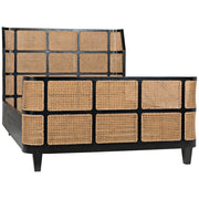 Porto Bed, Queen, Hand Rubbed Black by NOIR
