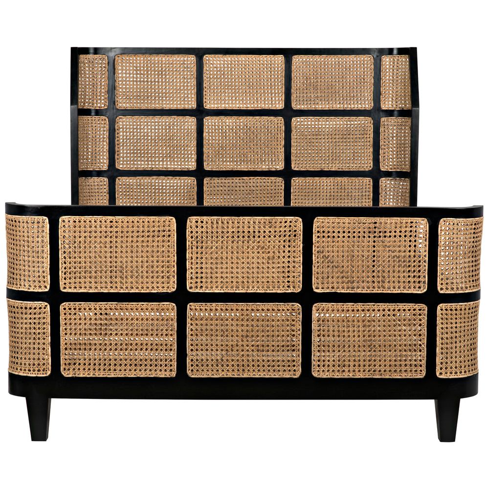 Porto Bed, Queen, Hand Rubbed Black by NOIR